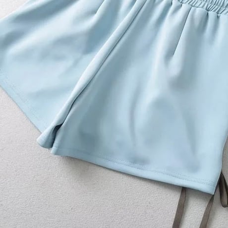 サイドリボン スウェットショートパンツ 5色展開