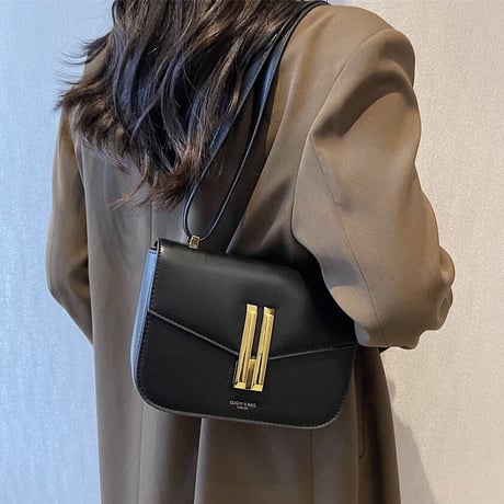 ゴールドバックル Puレザーバッグ 5色展開