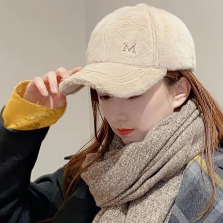 Mロゴ ファーキャップ 4色展開