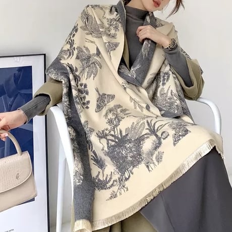グラフィックデザイン ショール 5色展開