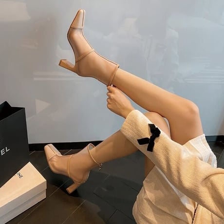 カウレザークロス シースルーブーティ 2色展開