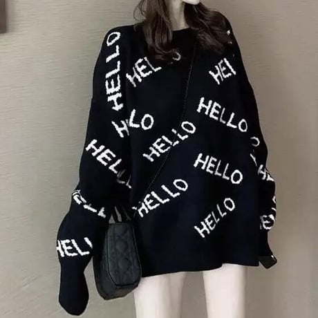 レタープルオーバーニット 3色展開