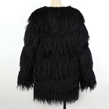 Vライン エコファーコート 2色展開