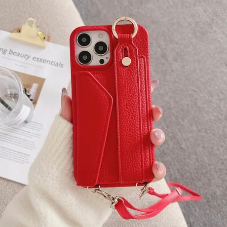 レザーストラップ カードケースiPhoneケース 9色展開