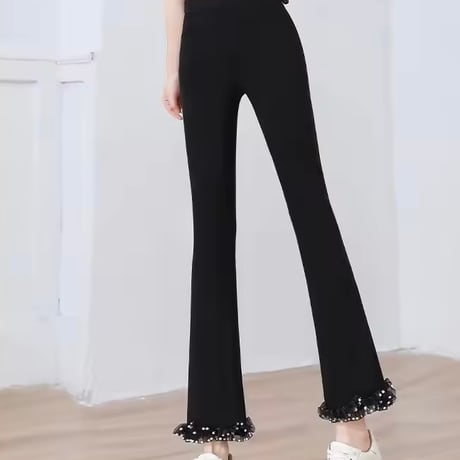 デザインチュールヘムパンツ