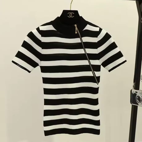 ジッパースリムサマーニット 3色展開