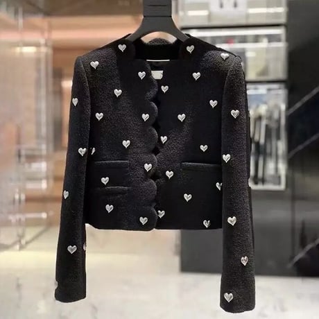 ハートモチーフ ロングスリーブジャケット
