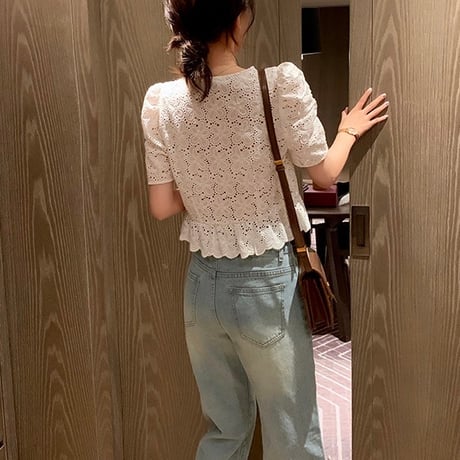 ストリートワイドデニムパンツ