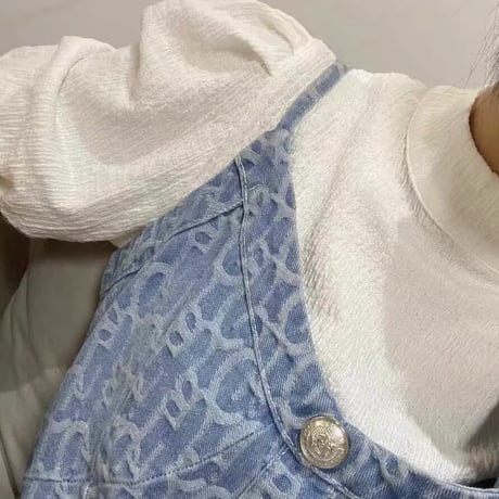 ブラウス デニムデザインワンピースセット