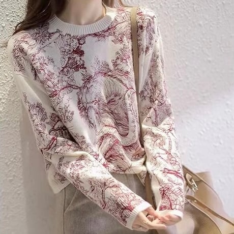 モダンデザイン カシミヤニット 2色展開