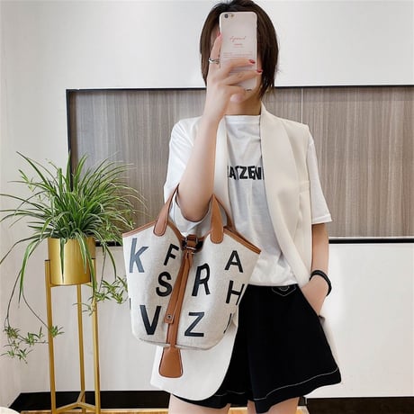 アルファベット キャンバスバッグ 3色展開