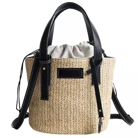 2way レザーストラップ ストローバッグ 2色展開
