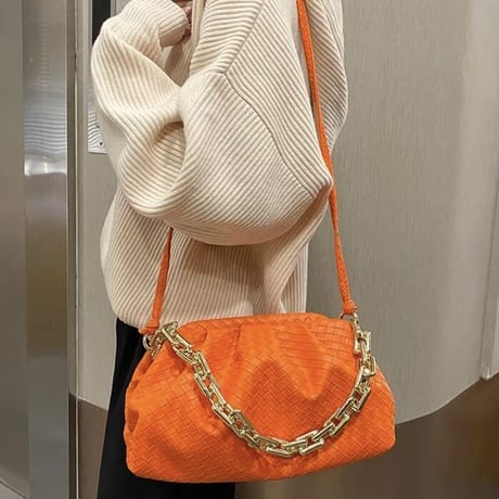 ゴールドチェーン クッションバッグ 8色展開