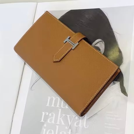 バックルレザー長財布 3色展開