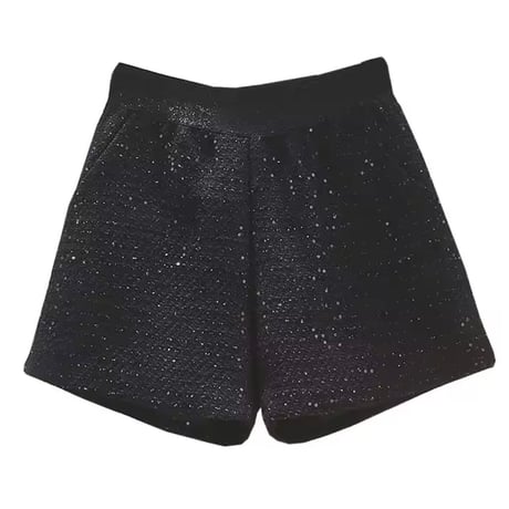 ウエストゴムラメツイードパンツ