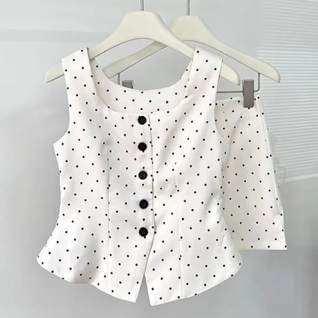 シングルブレストドット セットアップ