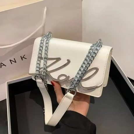 シルバーロゴ チェーンバッグ 6色展開