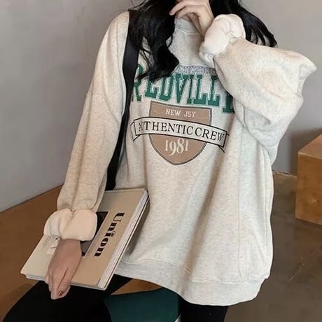レトロロゴ ルーズスウェットトップス 2色展開