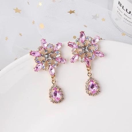 スノーフレークジュエリーピアス 2色展開