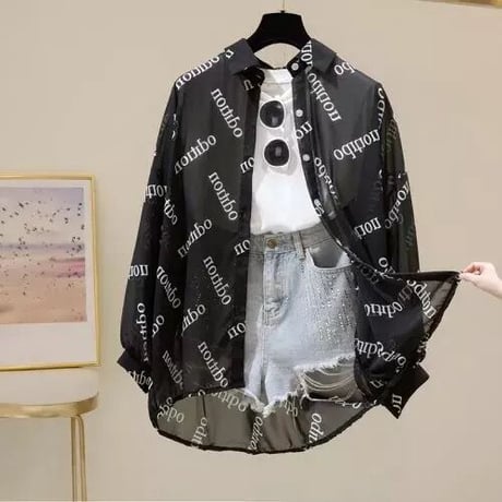 シフォン メッセージブラウス 2色展開