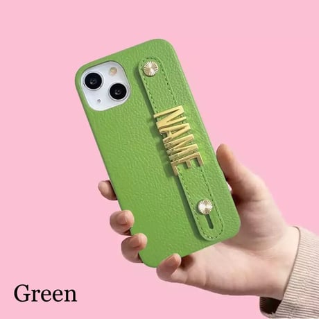 【文字入れ】カスタムレザー iPhoneケース 9色展開
