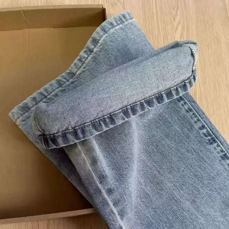 ポイントレースデニムパンツ