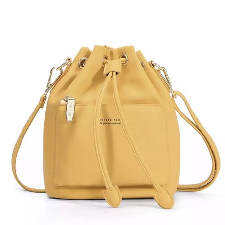 ジッパーポケット バケットショルダーバッグ 5色展開