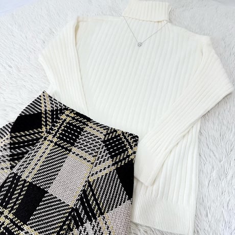 【Green Mサイズ即納】タートルネック ニットルーズトップス 6色展開