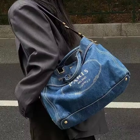 PARISデニムトートバッグ