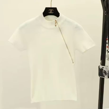 ジッパースリムサマーニット 3色展開