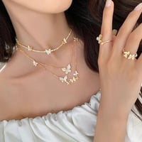 【A即納】バタフライ ジュエリーネックレス 3種類展開