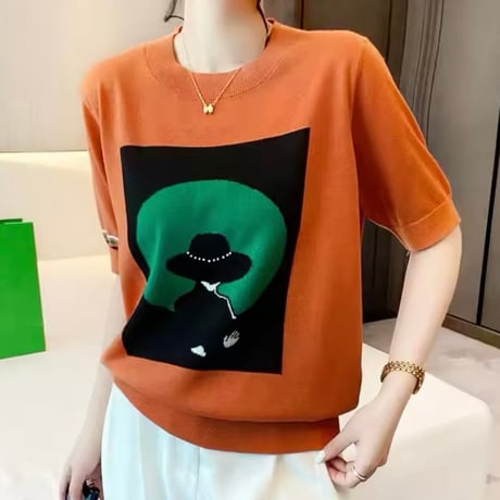 スクエアモダンサマーニット 3色展開