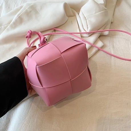 クロシェレザー バケットバッグ 7色展開