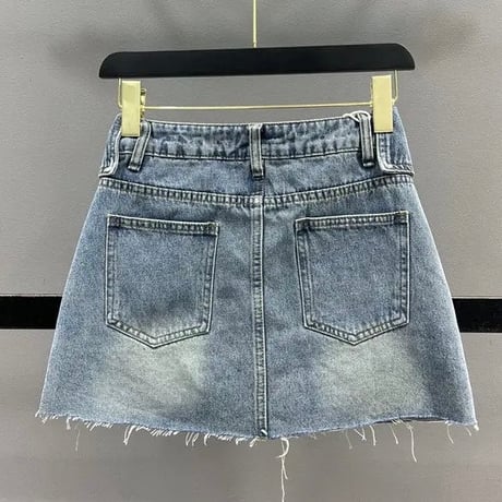 スターステッチ デニムスカート 2色展開