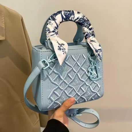 クロスステッチスカーフバッグ 8色展開
