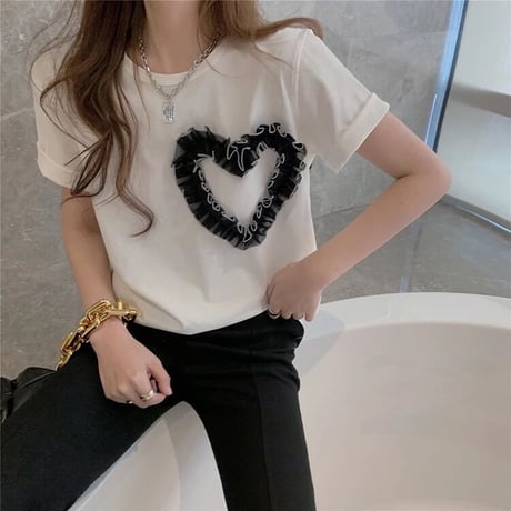 ハートレース Tシャツ