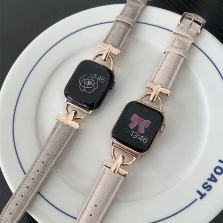 アップルウォッチ メタルレザーバンド 5色展開