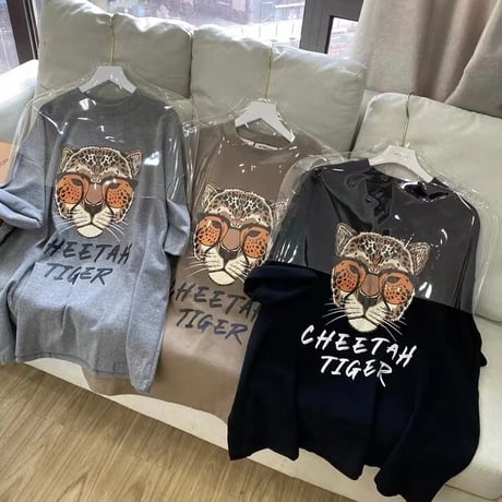 チーター コットンTシャツ 4色展開