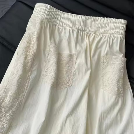レースワイドパンツ