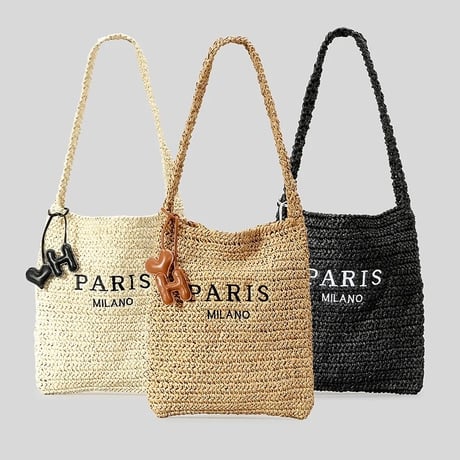 PARIS ストローバッグ 3色展開