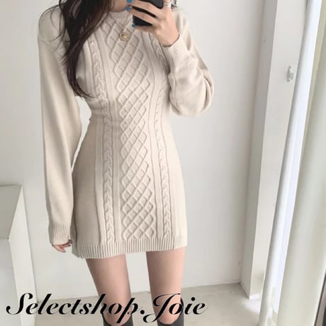 バックスリット ミニワンピース 3色展開