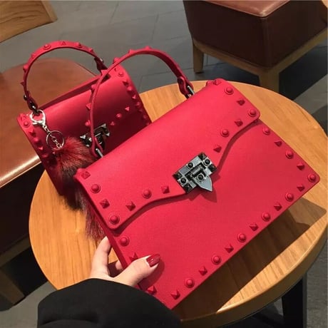 2way スタッズ ジェリーバッグ 5色展開