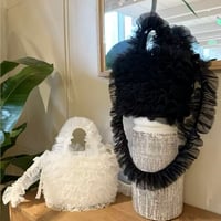 【2サイズ】チュールレースバッグ 2色展開