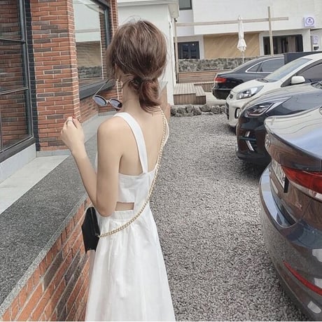 ウエストカット ステッチワンピース 2色展開
