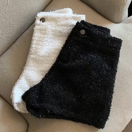 ラメツイード ハイウエストショートパンツ 2色展開