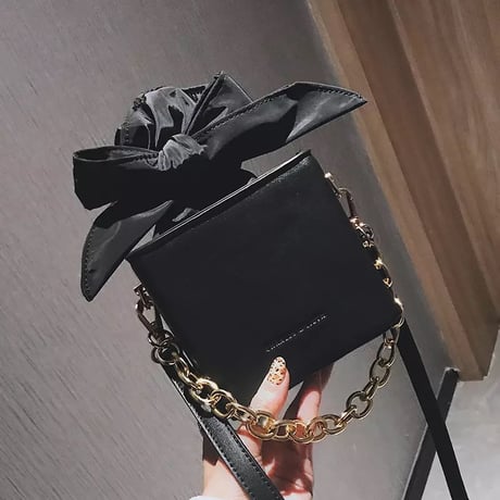 リボンボックス レザーバッグ 3色展開