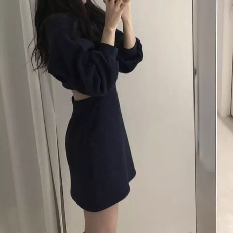 バックスリット スウェットワンピース 3色展開