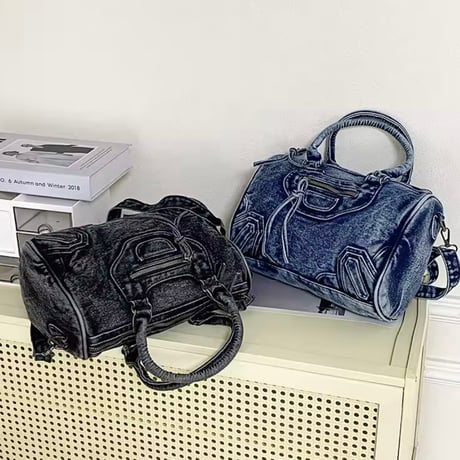 ウォッシュデニムバッグ 2色展開