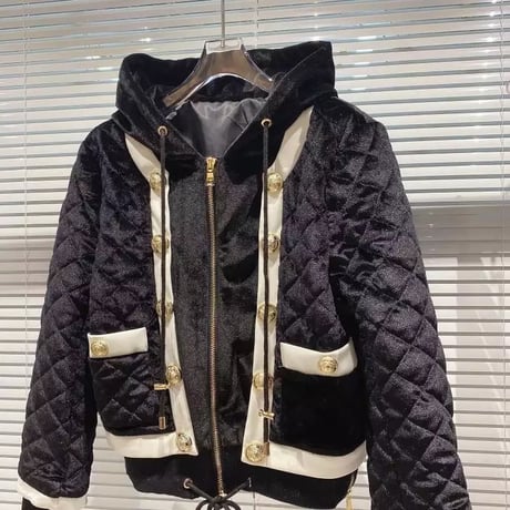 ベロアキルティング ジャケット