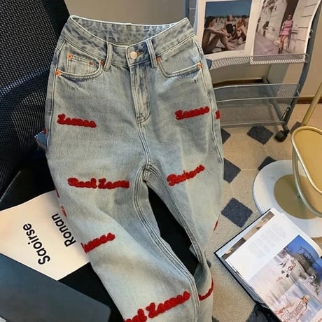 レッドワッフル ウォッシュデニムパンツ